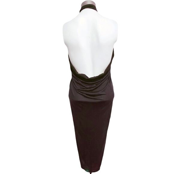 KIKI DE MONTPARNASSE sarong swim cover up skirt dress in Aubergine purple OS NEW - Picture 9 of 10